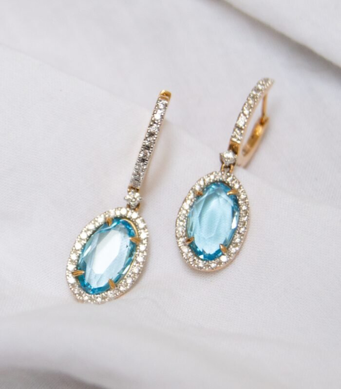 Pendientes Topacios Azules