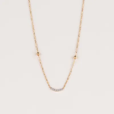 Gargantilla Curva Brillantes