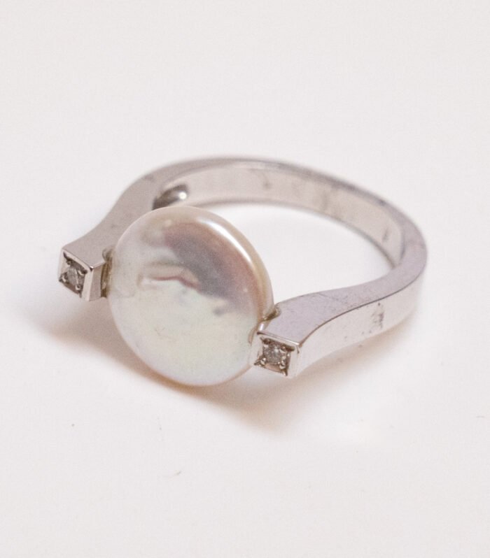 Sortija Perla Plana