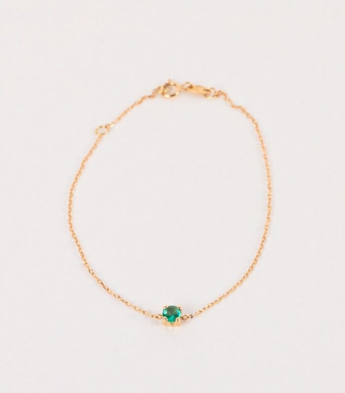 Pulsera Fina Esmeralda