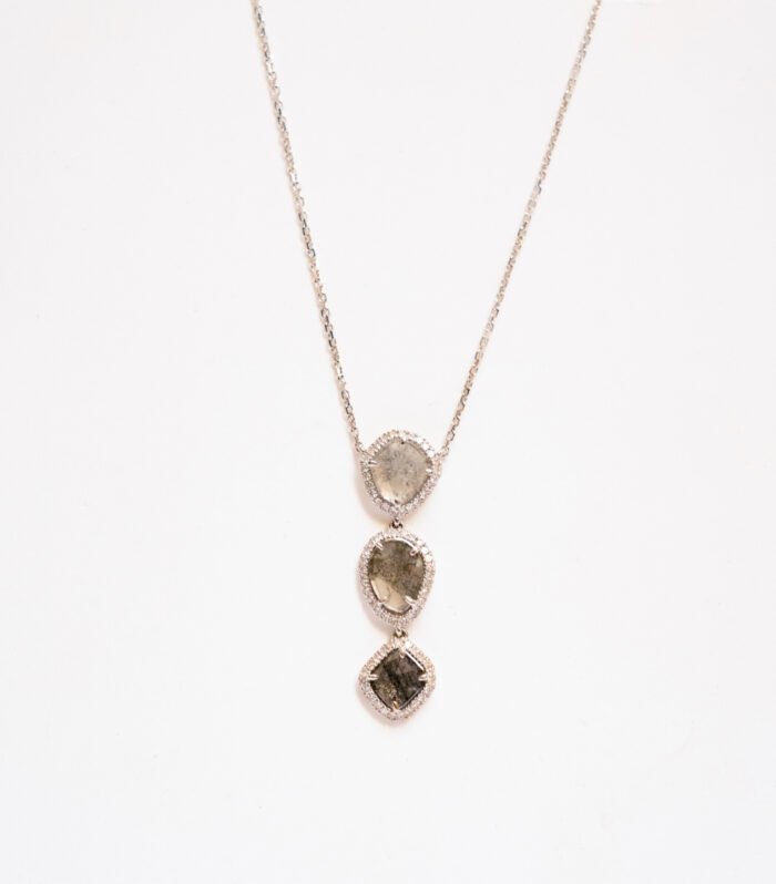 Gargantilla Diamante Gris